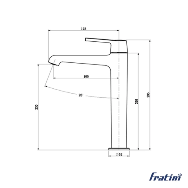 Vòi chậu rửa mặt Fratini 39040305GL