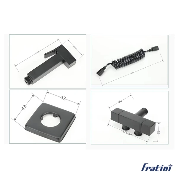 vòi xịt bồn cầu Fratini Cylinder 39041528GY