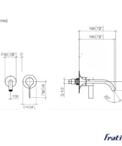 vòi chậu rửa mặt âm tường Fratini 39041614