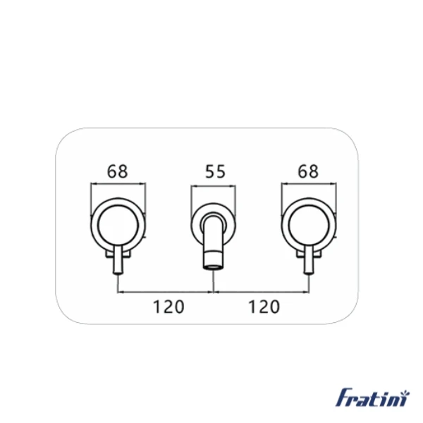  vòi chậu rửa mặt âm tường Fratini 39041618
