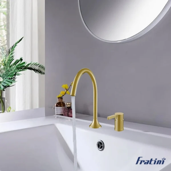 vòi rửa mặt lắp bàn đá nóng lạnh Fratini 39041723GL