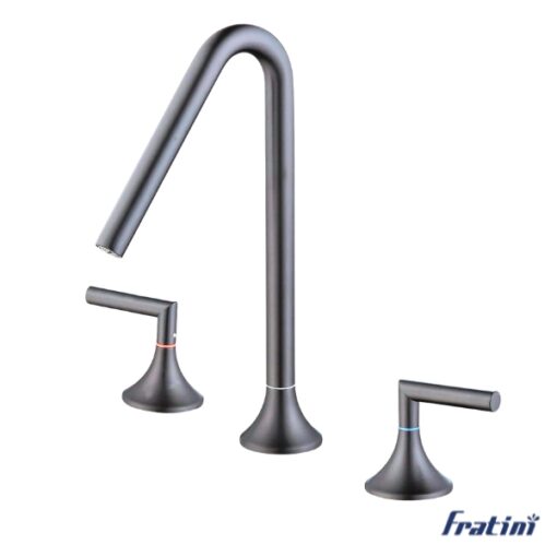 Vòi rửa mặt lắp bàn đá nóng lạnh Torino Fratini Torino Grey model 39041726GY - Hình ảnh 4