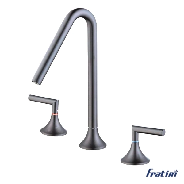 Vòi rửa mặt lắp bàn đá nóng lạnh Torino Fratini Torino Grey model 39041726GY - Ảnh 4