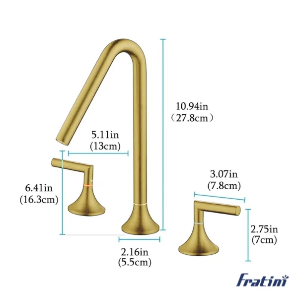 Vòi chậu rửa mặt âm tường Fratini 39041727GL