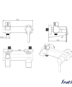 sen tắm nóng lạnh Fratini Bitexco Gray 39050135GY