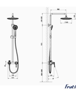 sen cây tắm nóng lạnh Fratini Model 390500138 