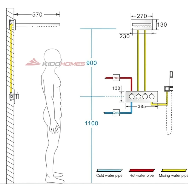 vòi chậu rửa mặt âm tường Fratini 39041618