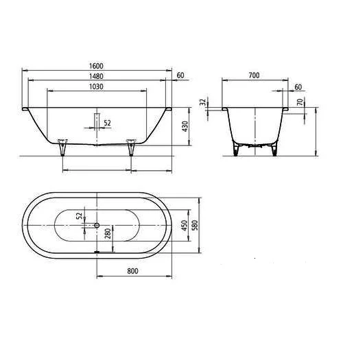 bon-tam-chan-yem-kaldewei-classic-duo-oval-112-kw-ban-ve-ky-thuat