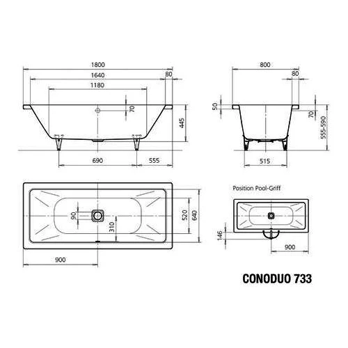 Bồn tắm KALDEWEI CONODUO 733 - Drop in - Ảnh 4