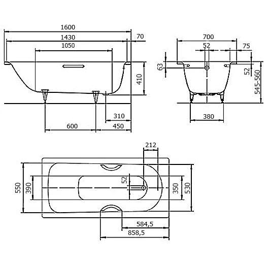 Bồn tắm KALDEWEI SANIFORM PLUS 362-1 - Drop in - Ảnh 3