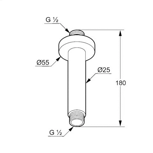 Tay nối sen gắn trần KLUDI A-QA 6651591-00 - Ảnh 2