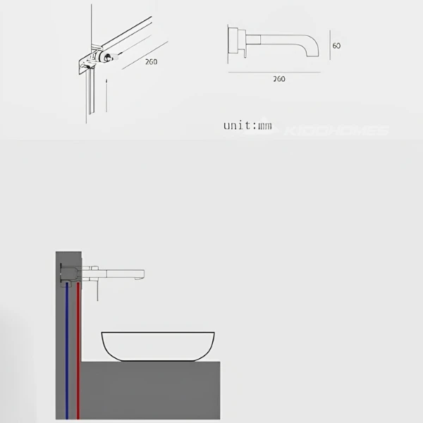 vòi chậu rửa mặt âm tường Fratini 39041618