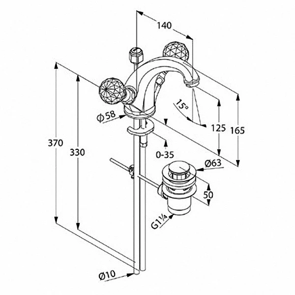 Vòi rửa lavabo KLUDI ADLON 5101005G5 - Ảnh 2