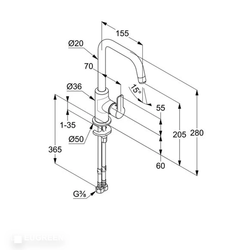 Vòi rửa lavabo KLUDI PURE & EASY 370240565V - Ảnh 4