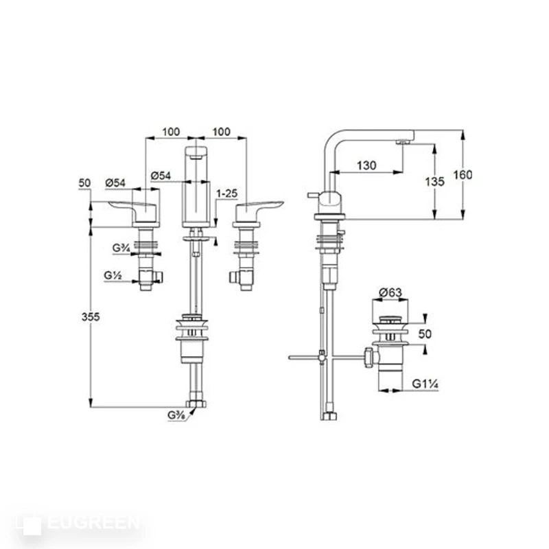 Vòi rửa lavabo KLUDI PURE & SOLID 343940575 - Ảnh 3