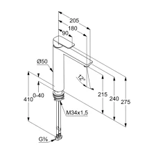 Vòi rửa lavabo KLUDI PURE & STYLE 402960575 - Ảnh 3